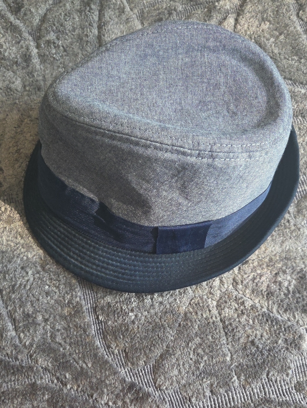 Zara Gray and Navy Men's Fedora Hat